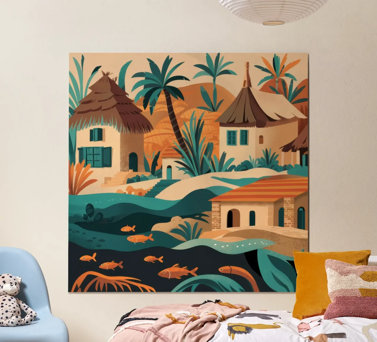 Villaggio sul mare poster da Irish Strokes