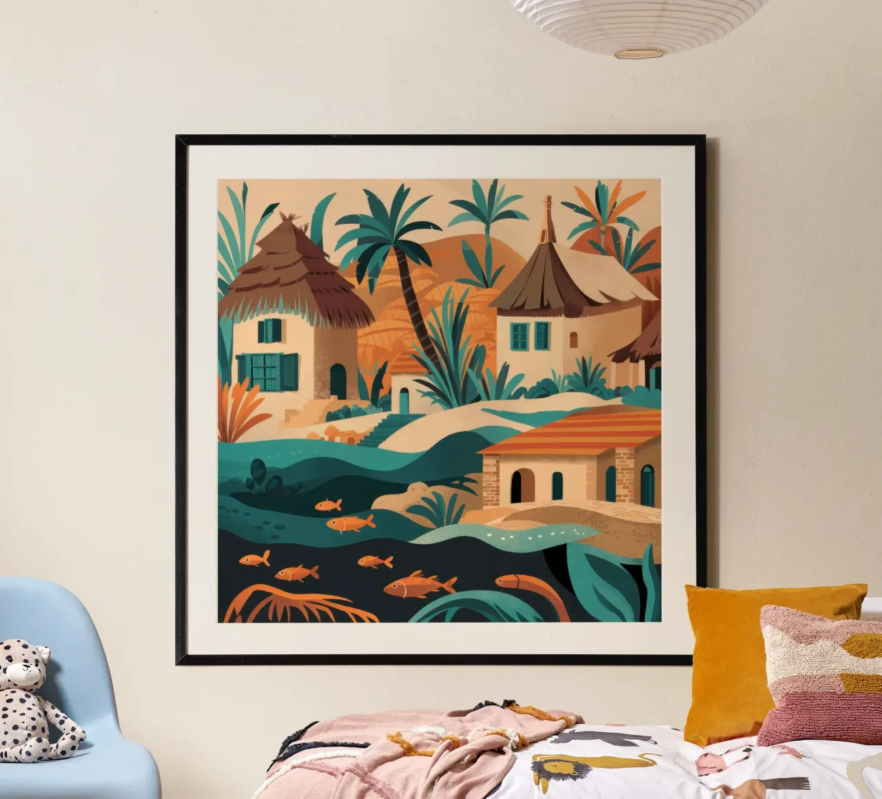 Villaggio sul mare poster da Irish Strokes