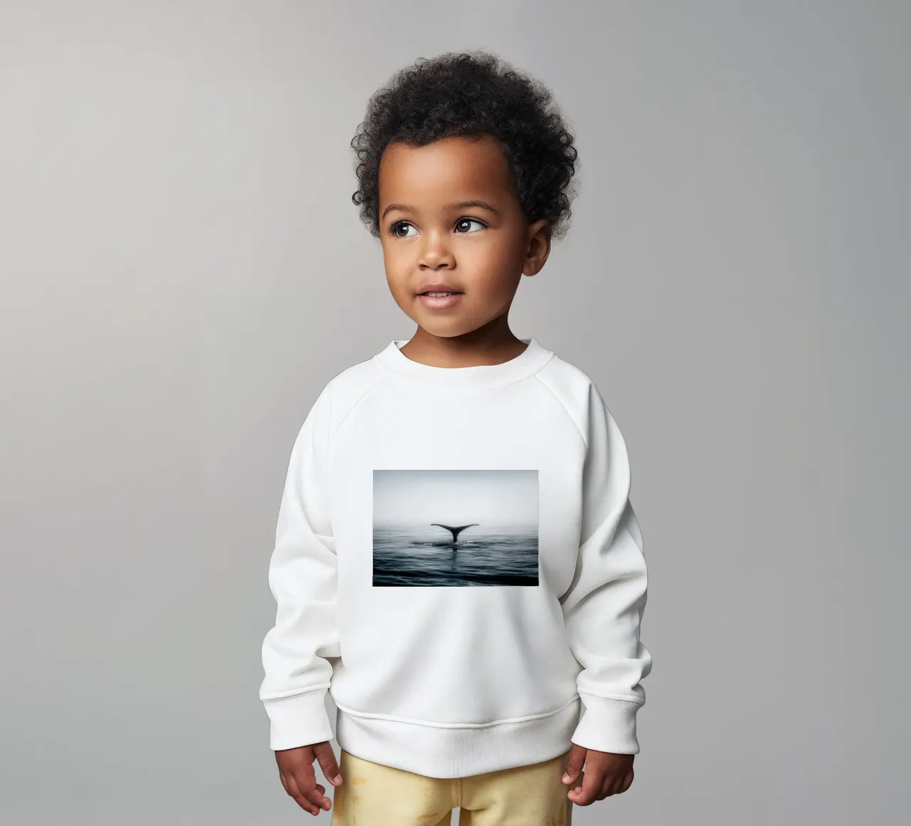 Minimalist Whale Tail – Ocean Photography-Inspired Print felpa neonato da Vela Luna