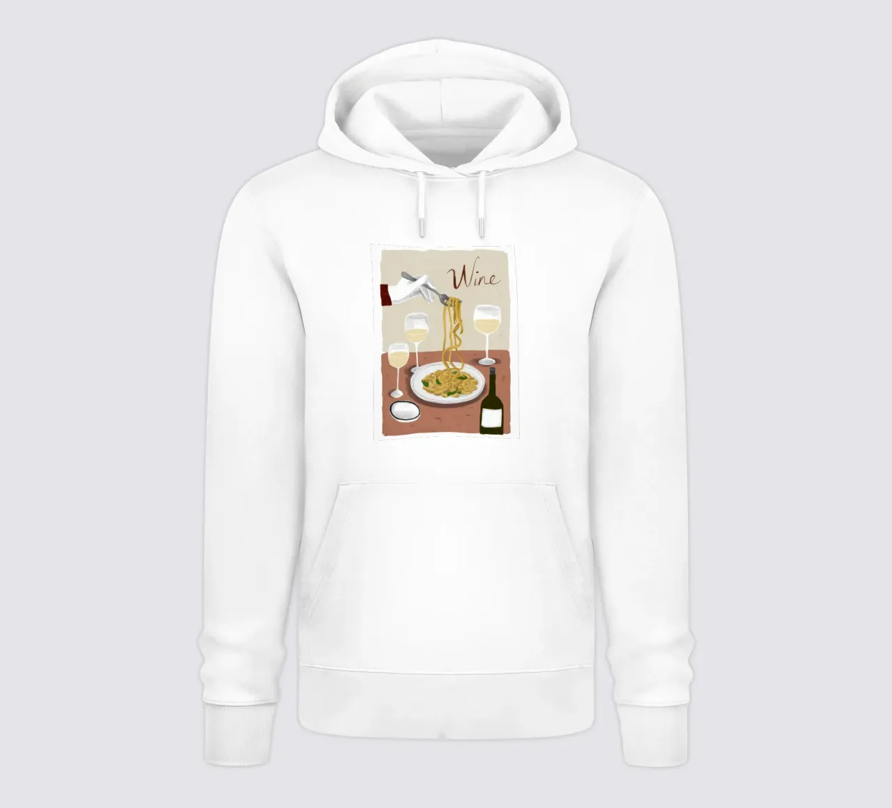 Vino e pasta felpa con cappuccio da Irish Strokes