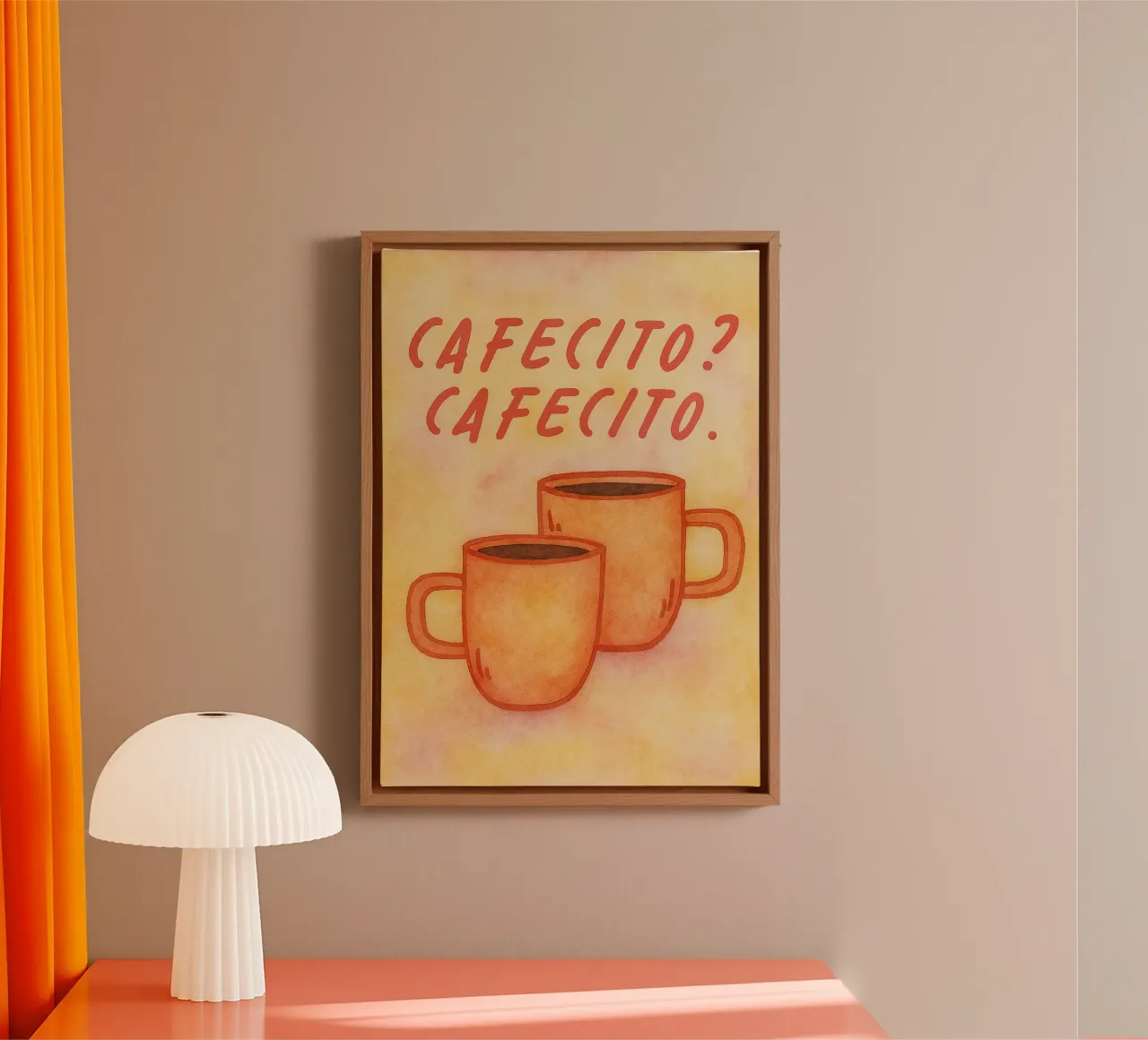 pittura cafecito tela con Cornice a cassetta da bonangroads
