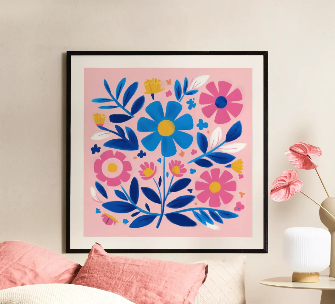 Allegra melodia floreale poster da Luna Aura