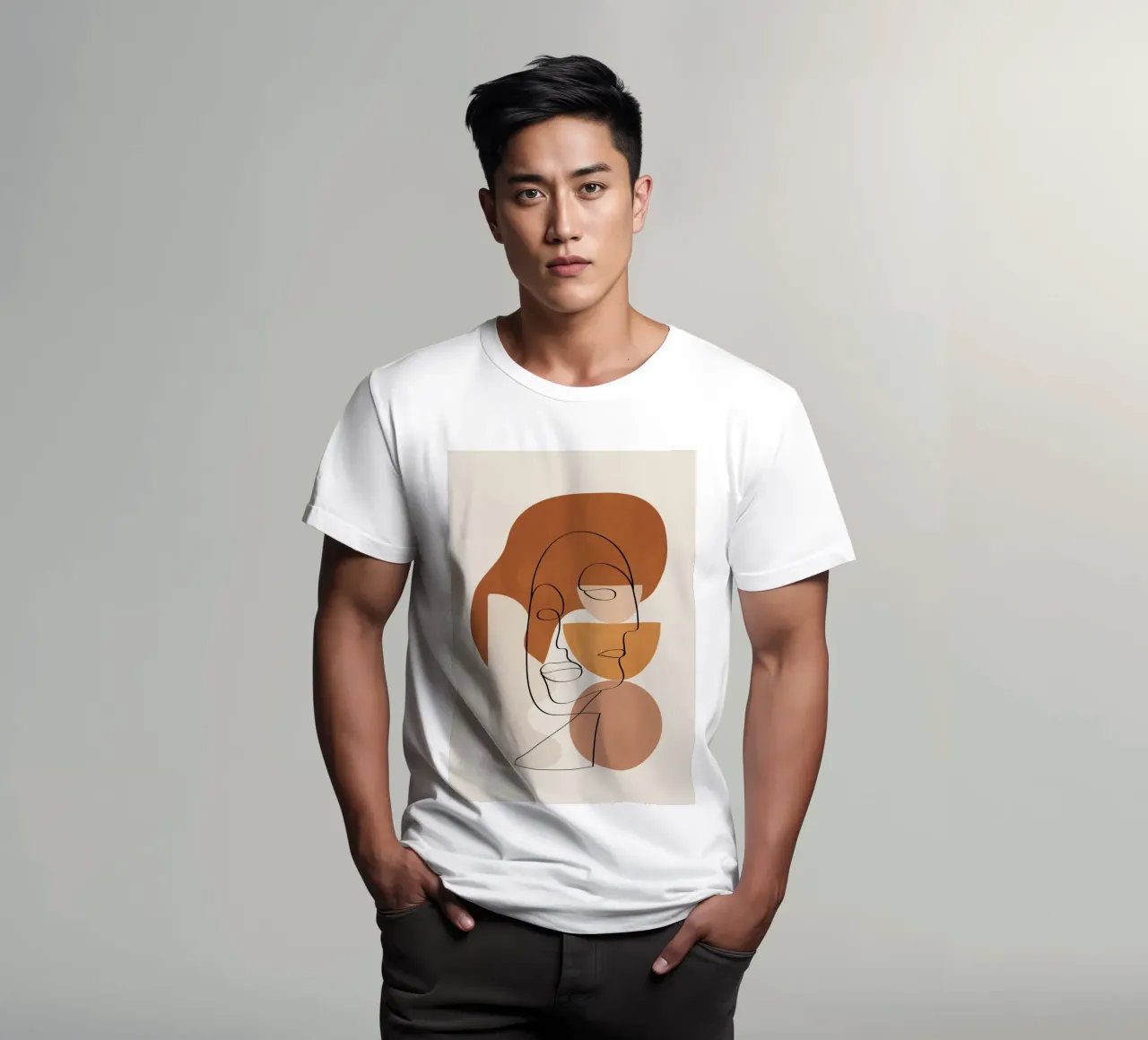 Abstract Clay Faces II t-shirt da cityart