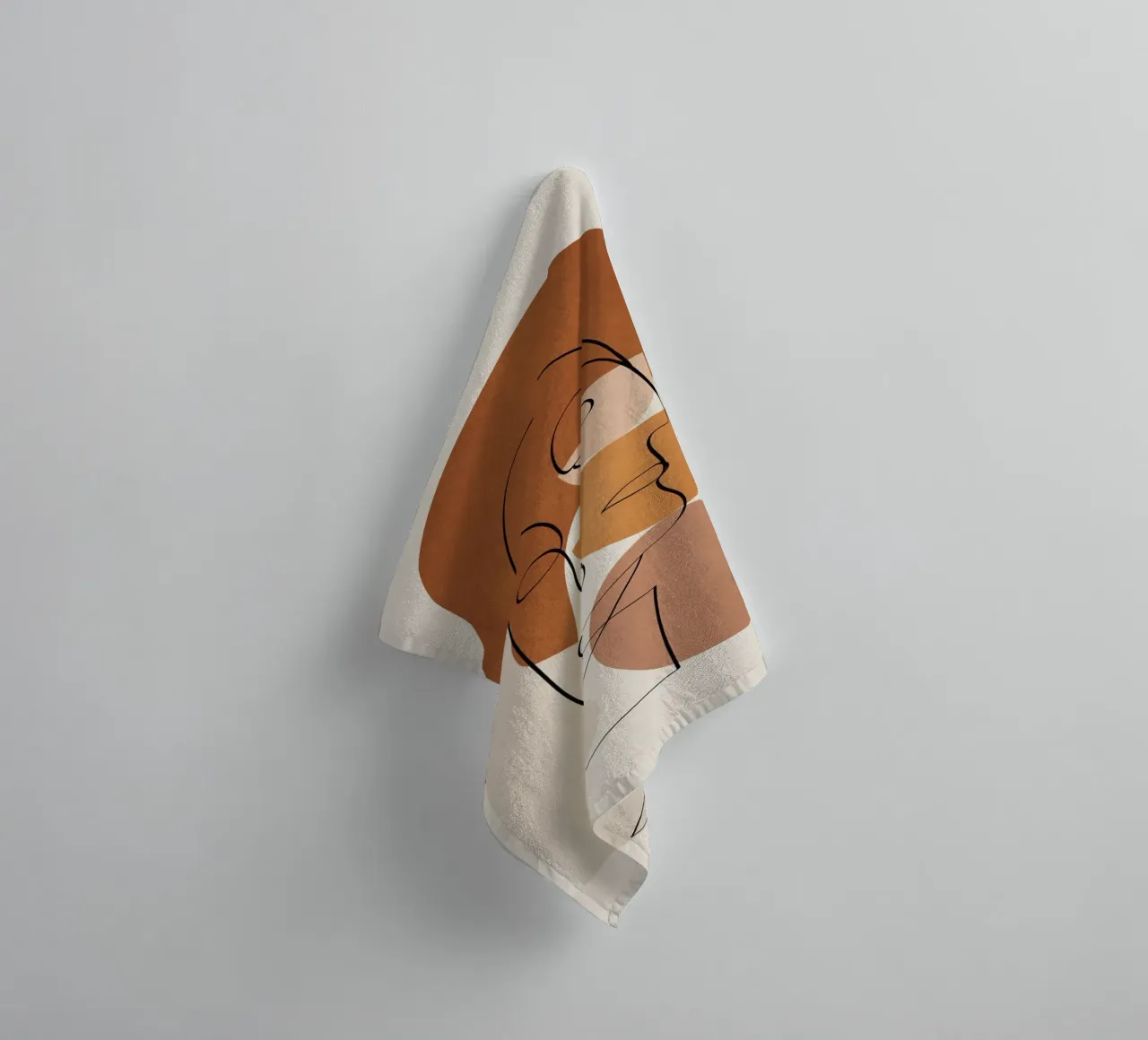 Abstract Clay Faces II towel by cityart