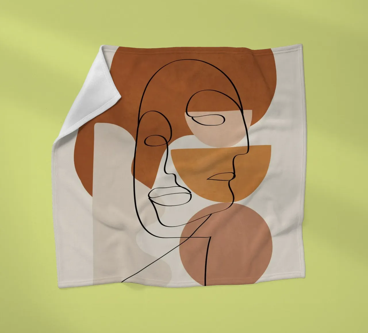 Abstract Clay Faces II coperta in pile da cityart