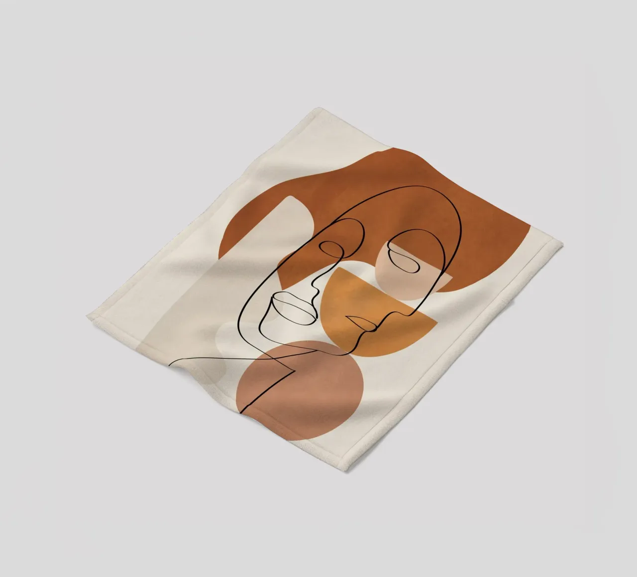Abstract Clay Faces II coperta in pile da cityart
