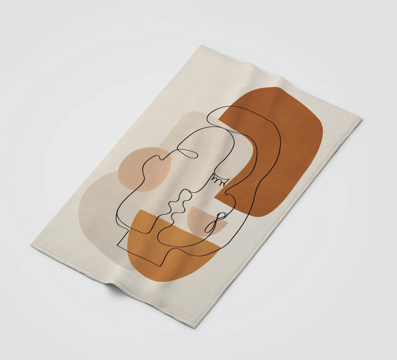 Abstract Clay Faces III coperta in pile da cityart