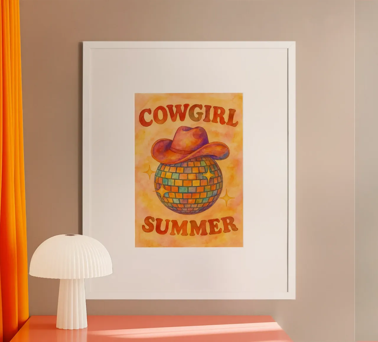 pittura estiva cowgirl poster da bonangroads