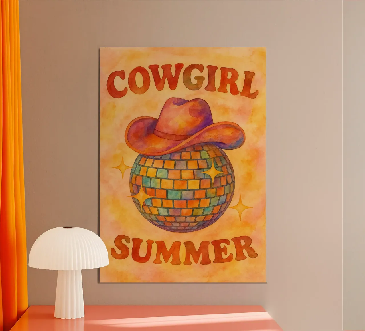 pittura estiva cowgirl poster da bonangroads