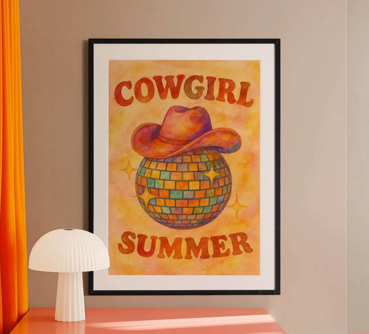 pittura estiva cowgirl poster da bonangroads