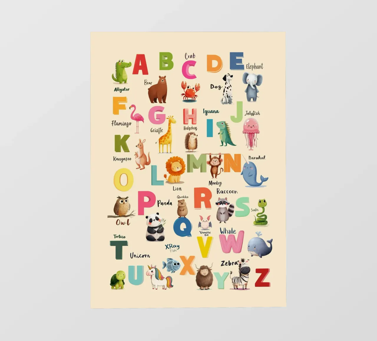 Alphabet Zoo telo in pvc da Kiara