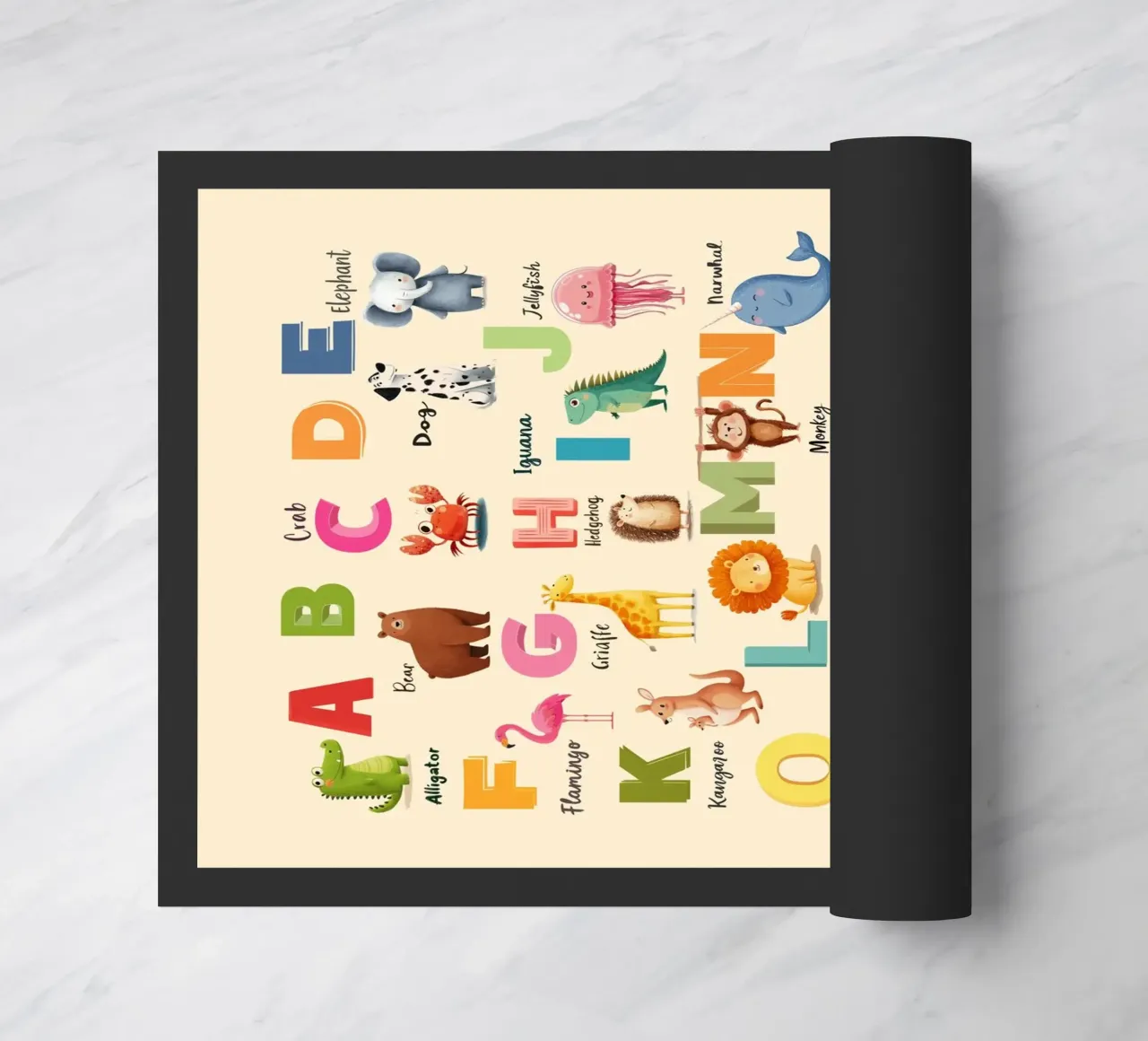 Alphabet Zoo doormat by Kiara