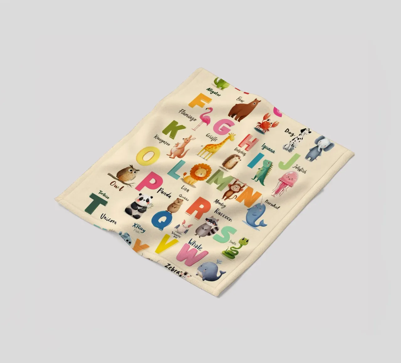 Alphabet Zoo coperta in pile da Kiara