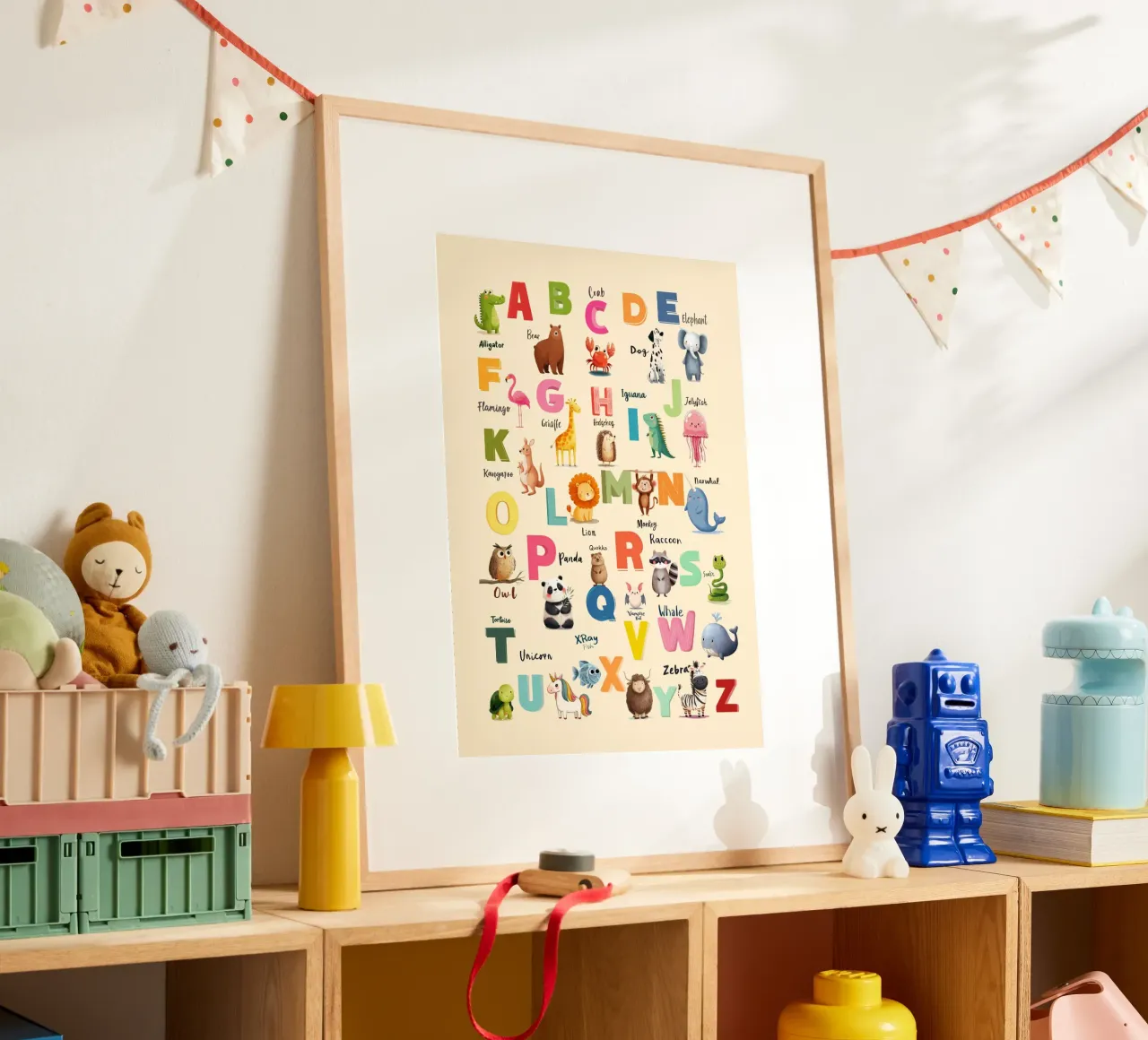 Alphabet Zoo poster con telaio in alluminio da Kiara