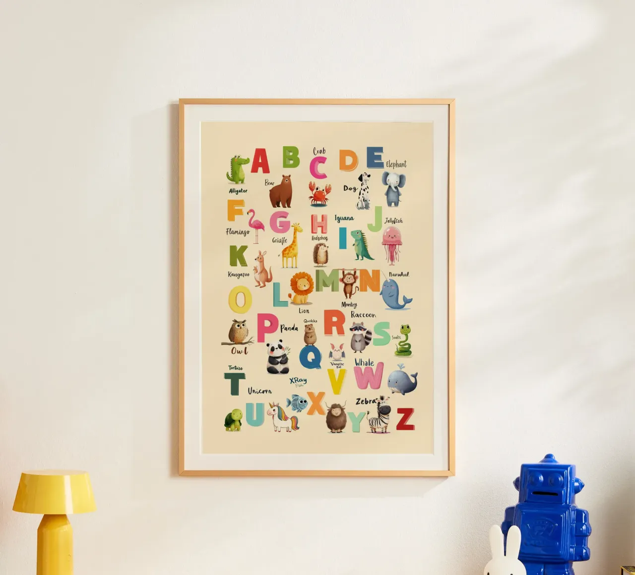Alphabet Zoo poster con telaio in alluminio da Kiara
