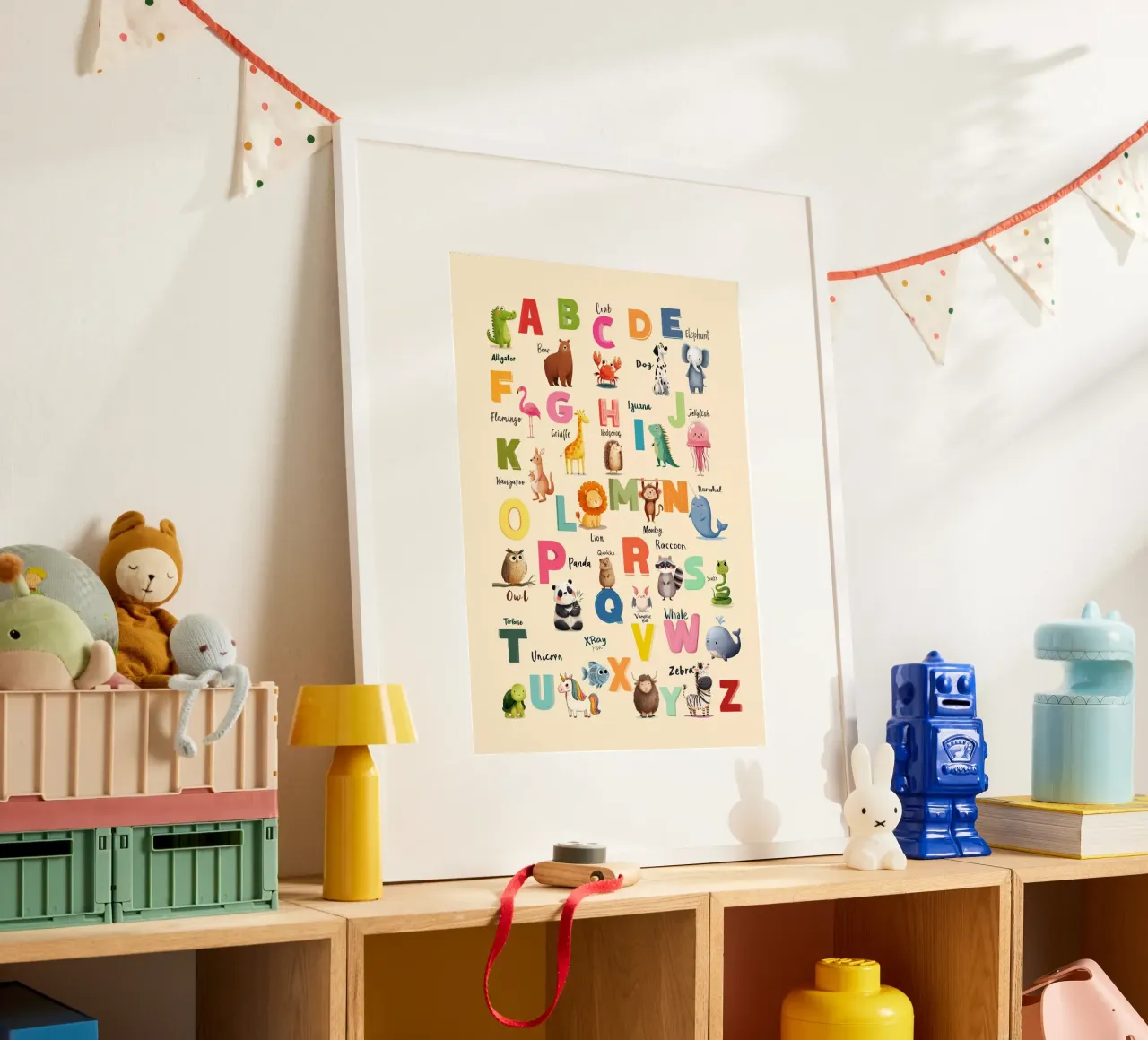 Alphabet Zoo poster con telaio in alluminio da Kiara