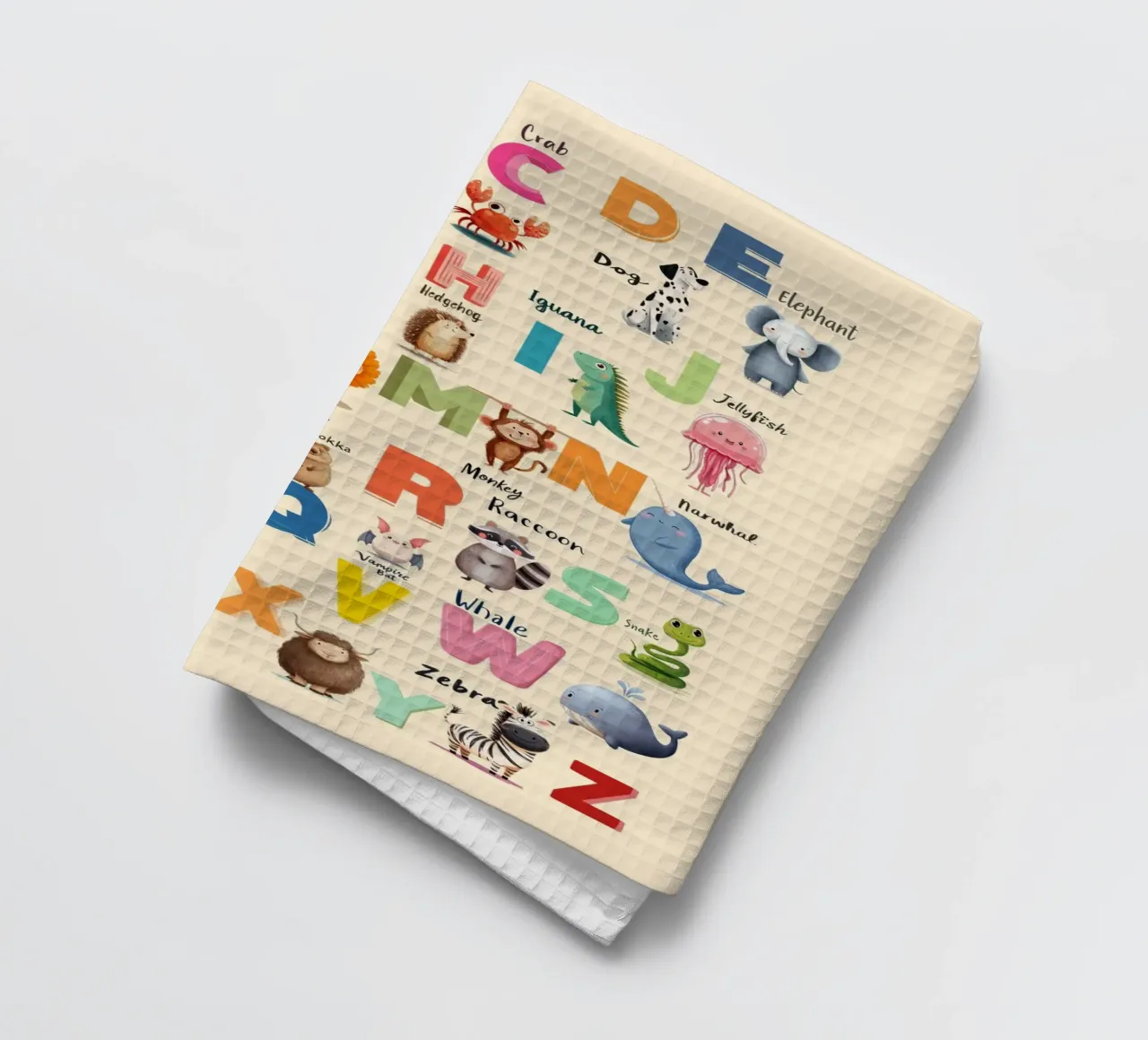 Alphabet Zoo canovaccio da cucina da Kiara