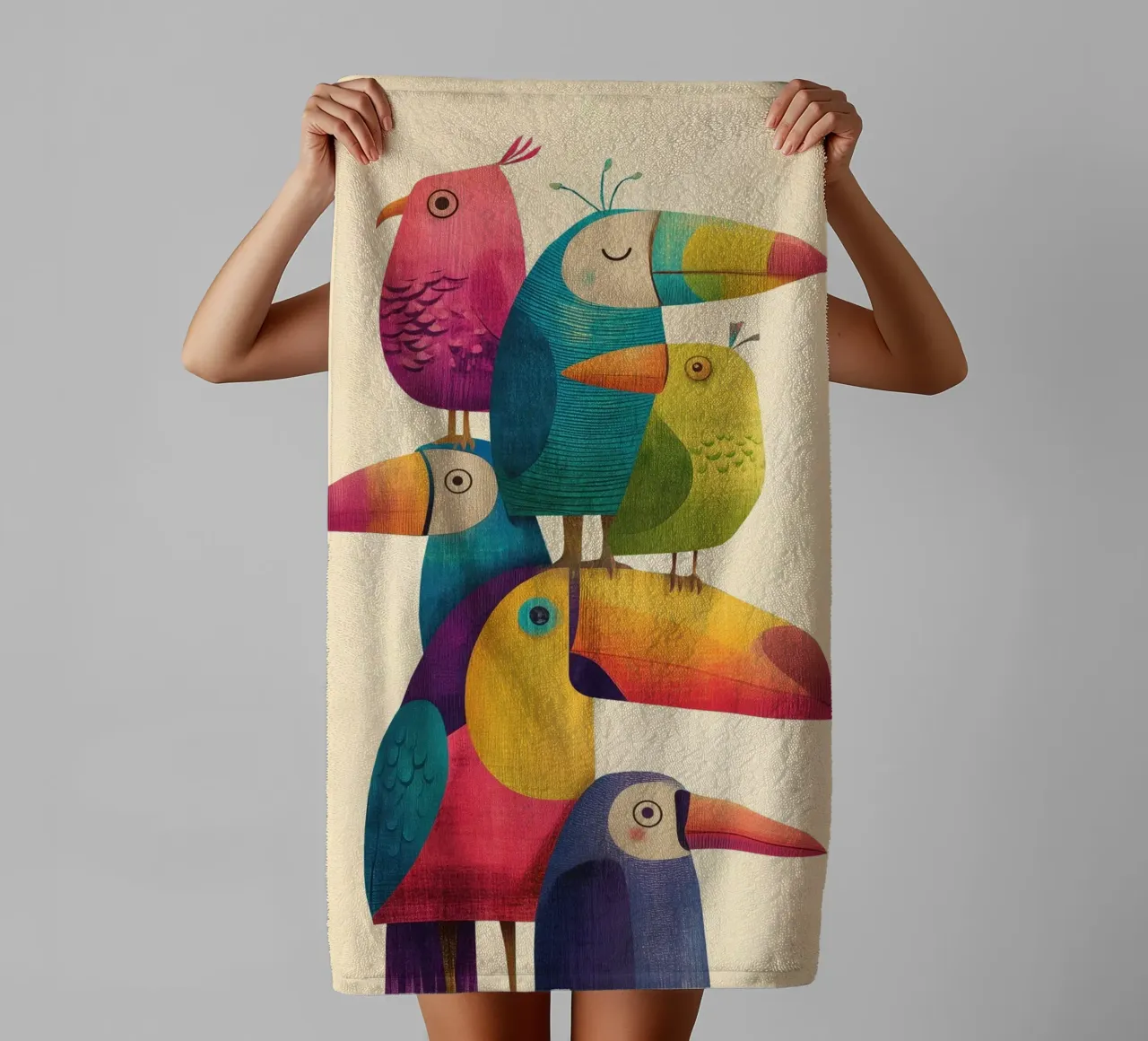 Birdie Stack badhanddoek van Kiara