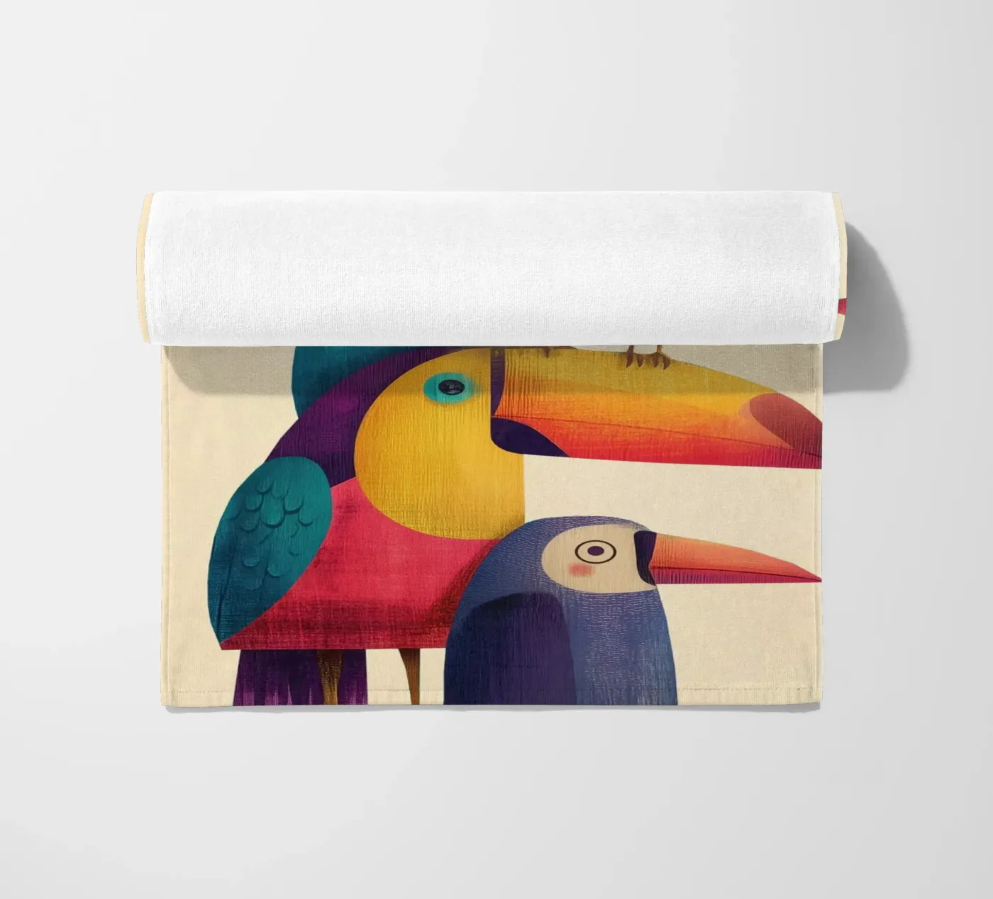 Birdie Stack beach towel by Kiara