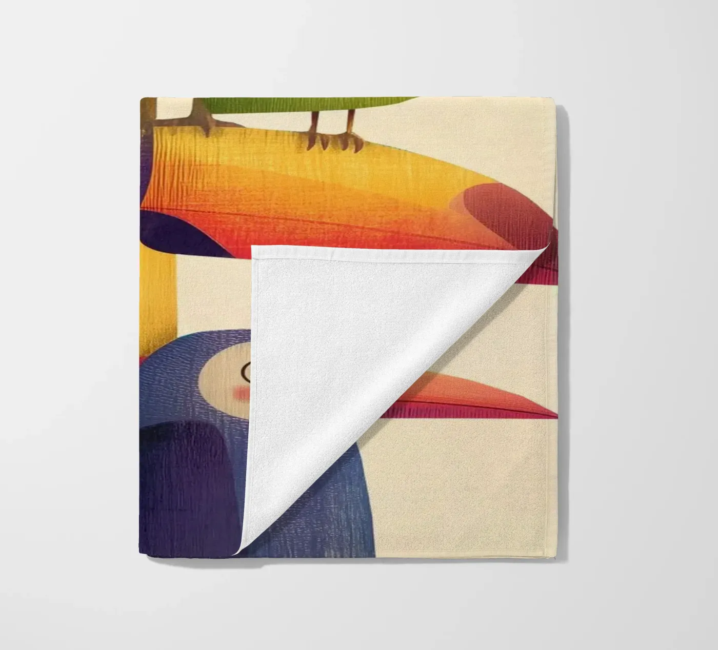Birdie Stack beach towel by Kiara