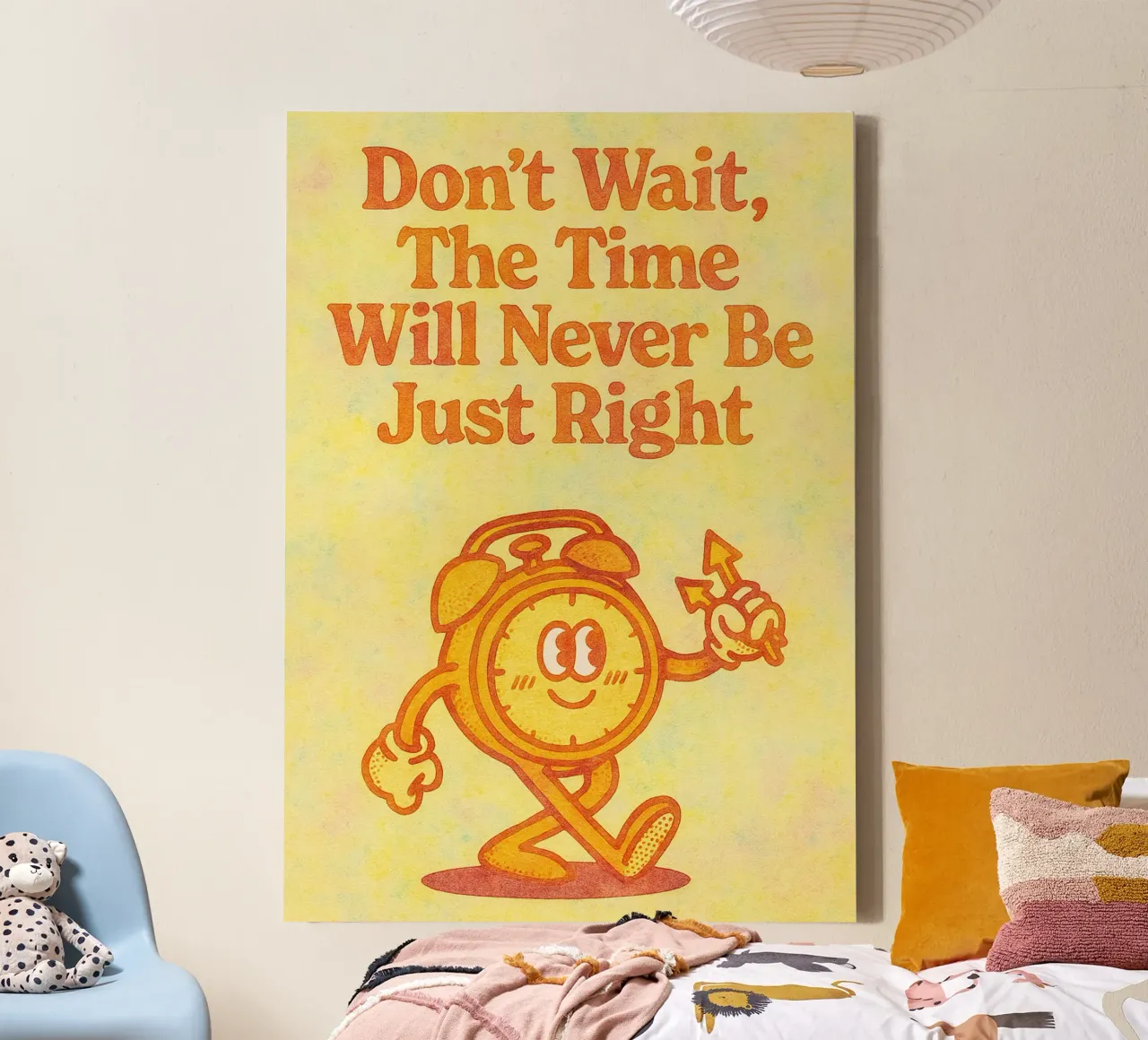 dont wait the time painting canvas with Floater frame by bonangroads