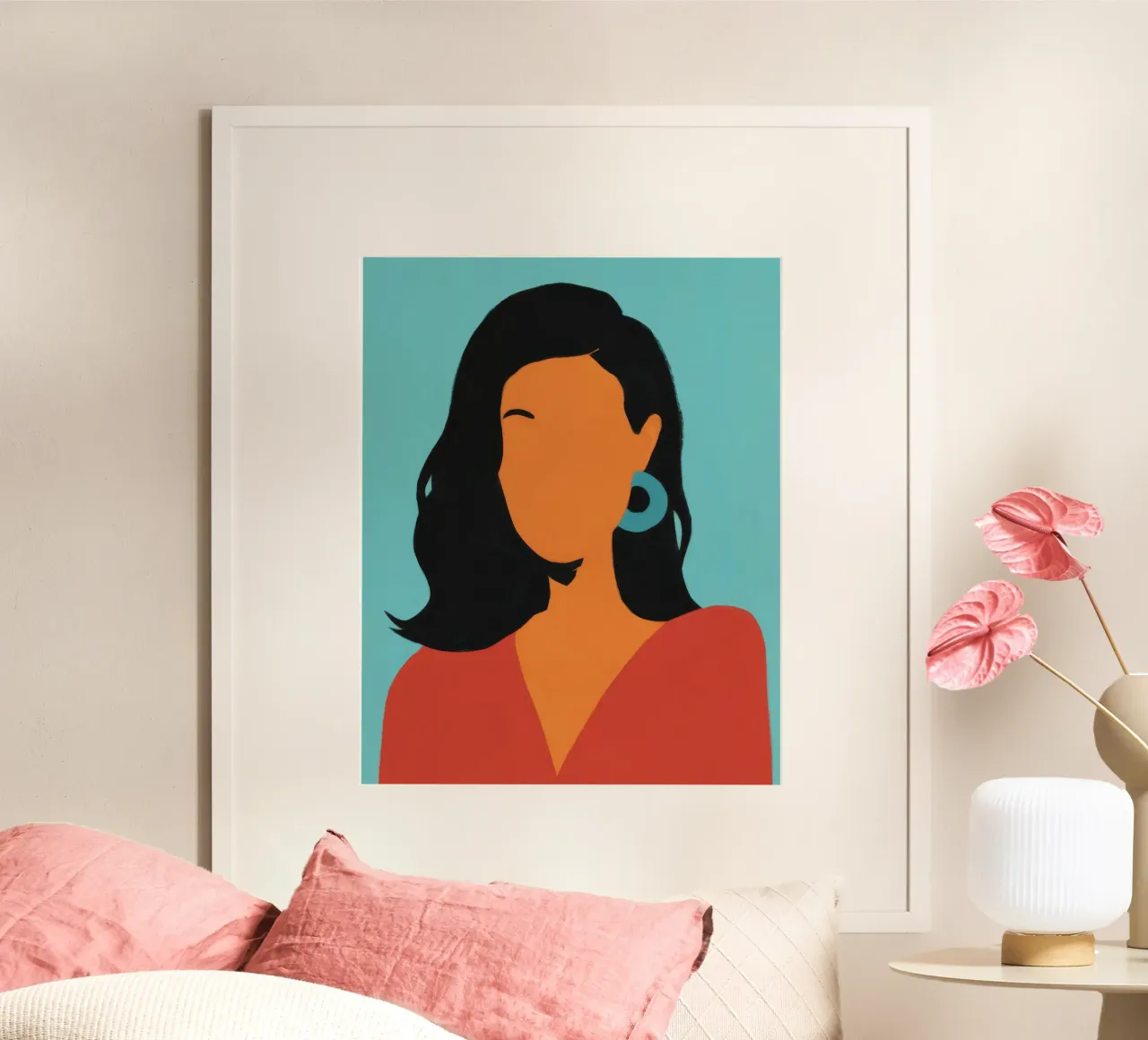 Fiducia minimalista poster con telaio in legno da Luna Aura