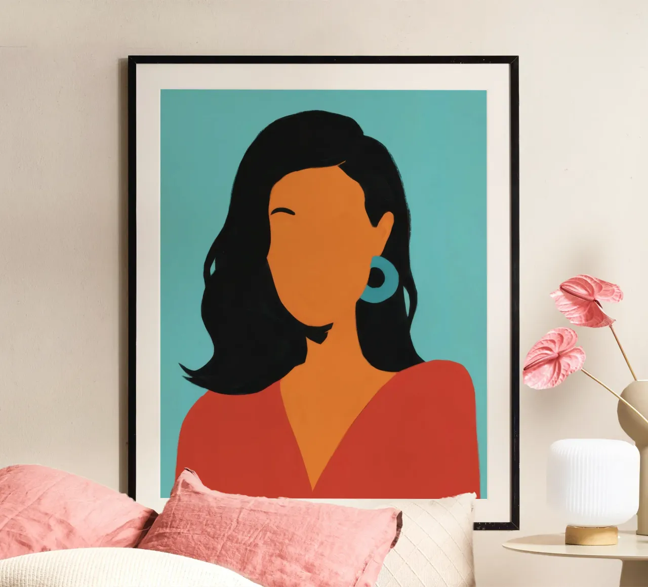 Fiducia minimalista poster con telaio in legno da Luna Aura