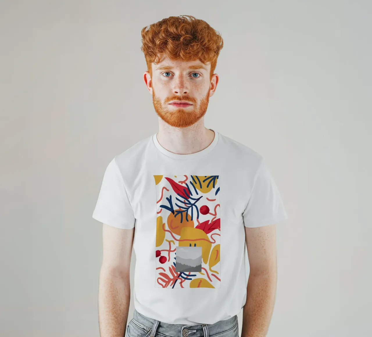 Abstract Botanical Form t-shirt by Luna Aura