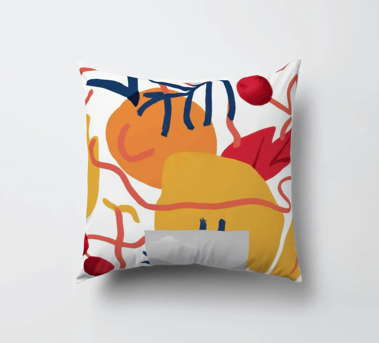Abstract Botanical Form decorative cushion by Luna Aura