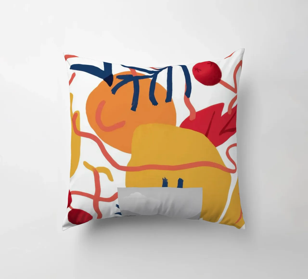 Abstract Botanical Form decorative cushion by Luna Aura