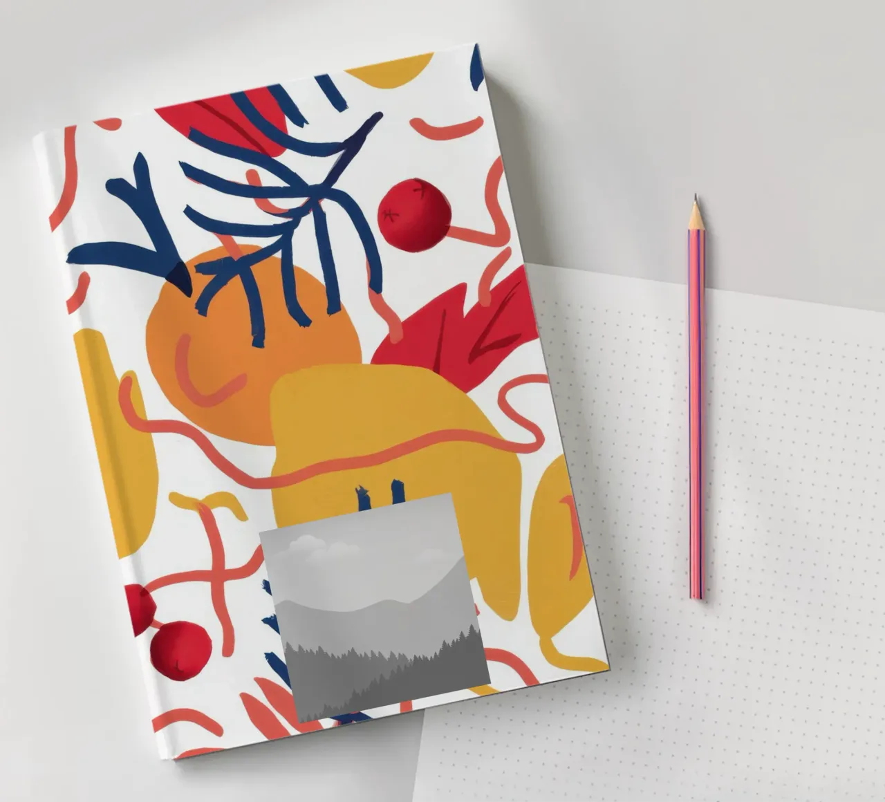Abstract Botanical Form notebook by Luna Aura