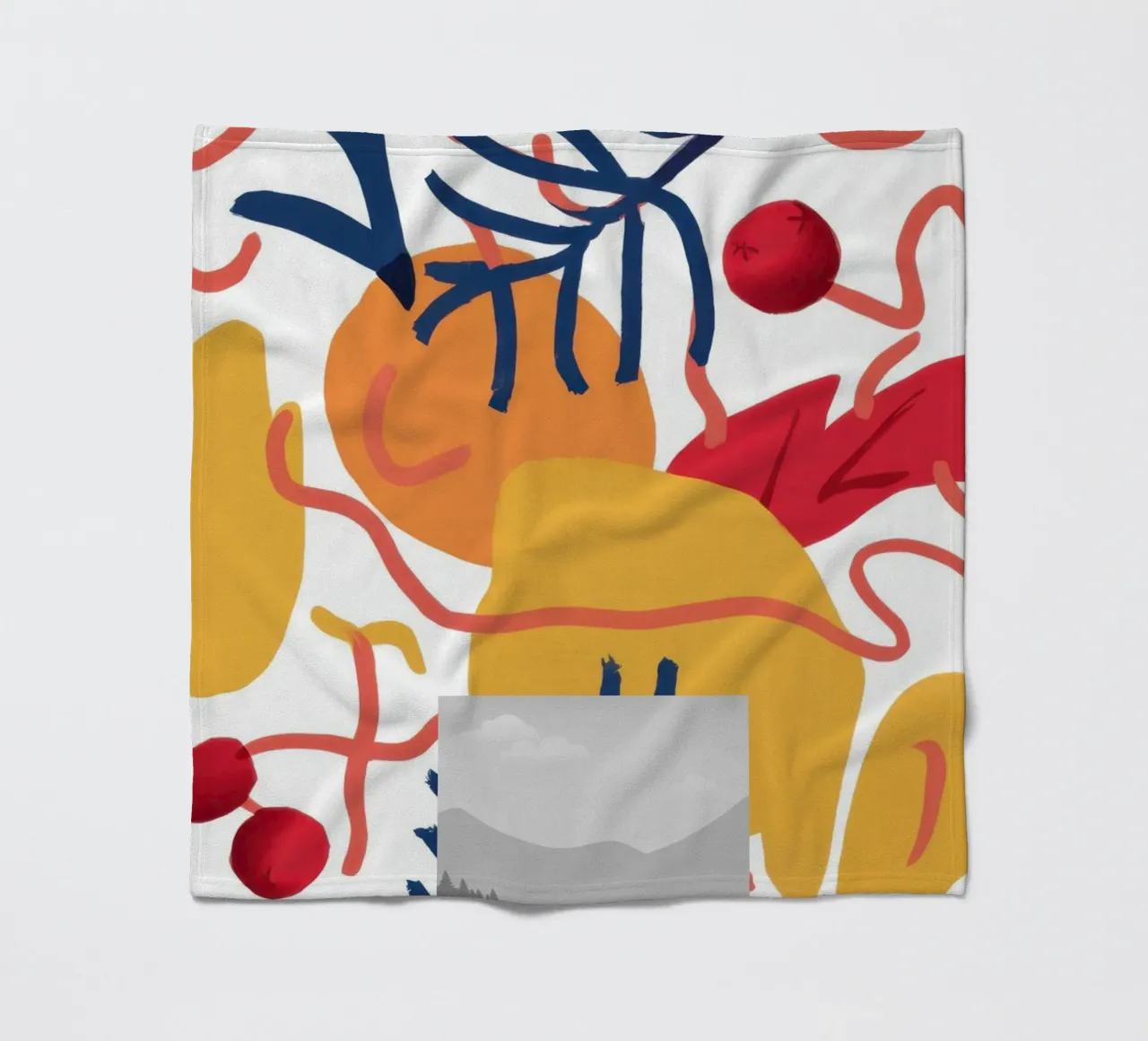 Abstract Botanical Form fleece blanket by Luna Aura