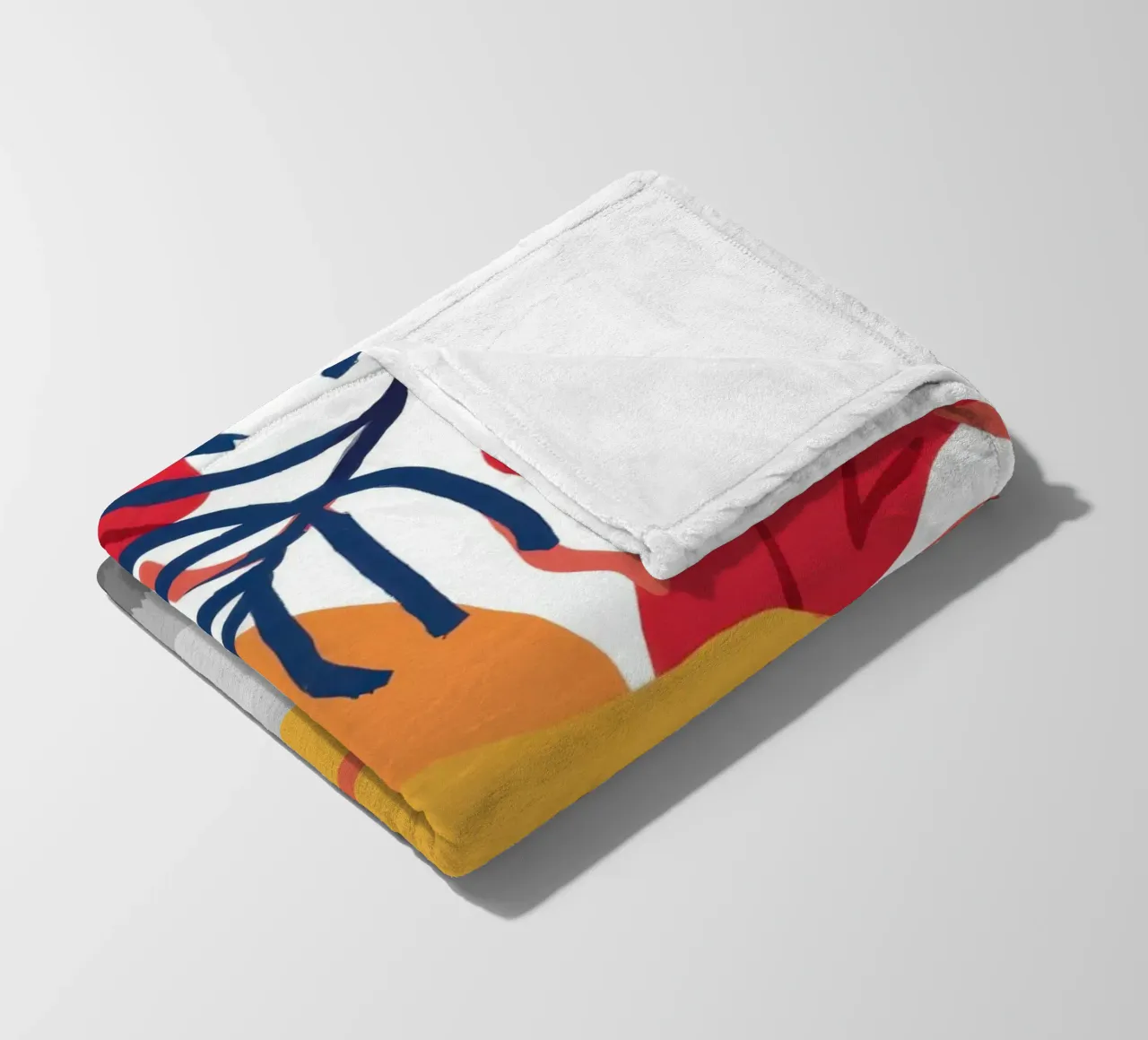 Abstract Botanical Form fleece blanket by Luna Aura