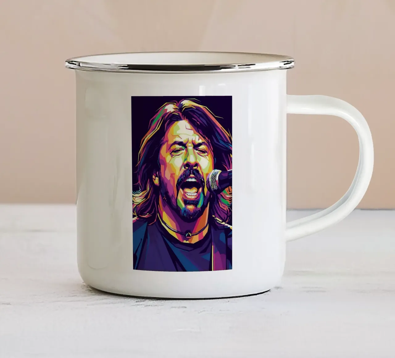 Dave Grohl arte #2 tazza in smalto da Hantamrata
