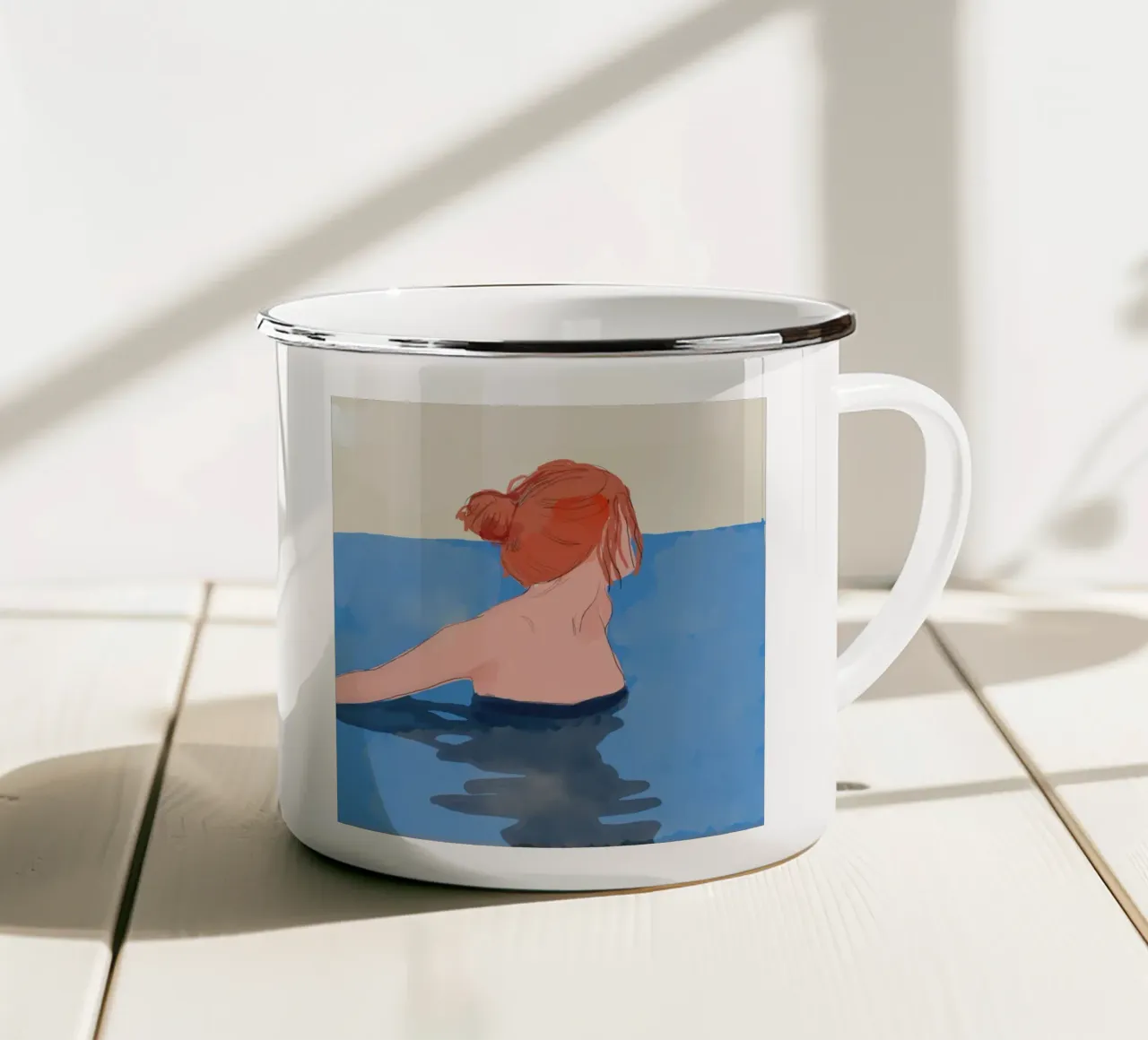 Nel blu tazza in smalto da LeaDArt