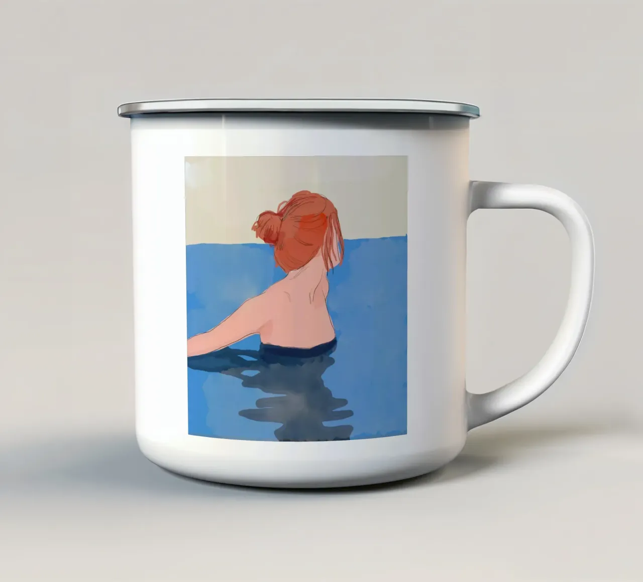 Nel blu tazza in smalto da LeaDArt
