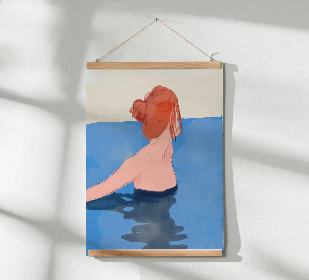 Nel blu poster con telaio in plastica da LeaDArt