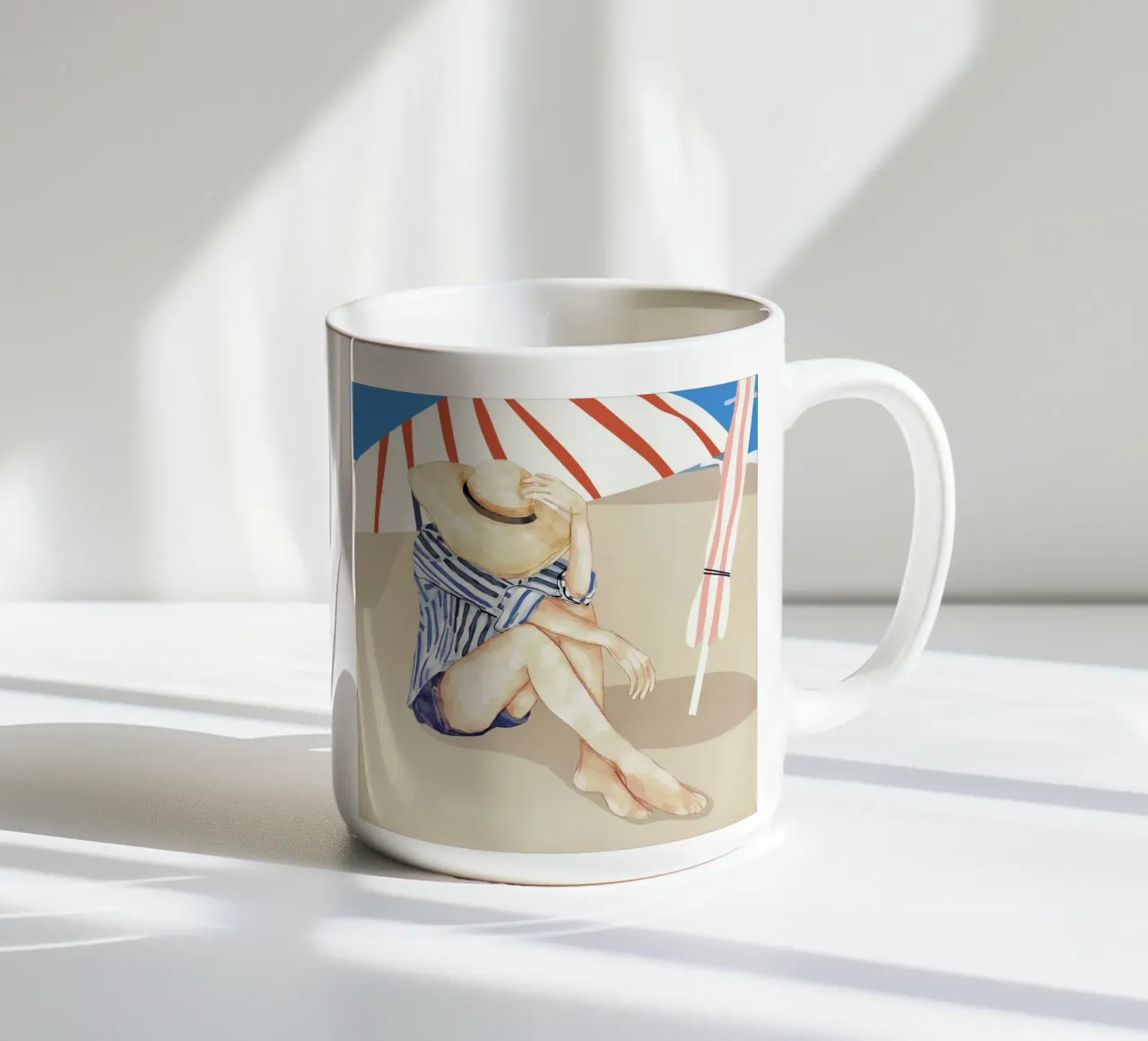 Giornata tranquilla in spiaggia tazza in ceramica da LeaDArt