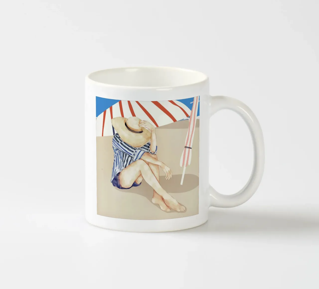 Giornata tranquilla in spiaggia tazza in ceramica da LeaDArt