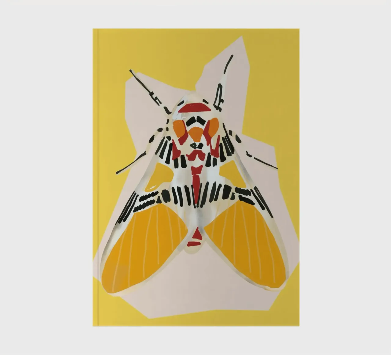 Papillon de nuit sur jaune carnet de notes de LeaDArt