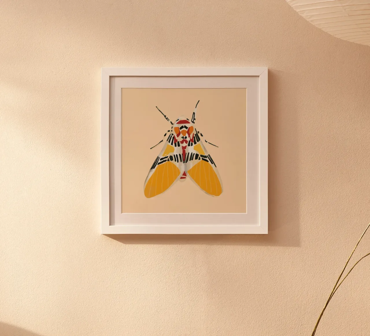 Falena moderna poster con telaio in alluminio da LeaDArt