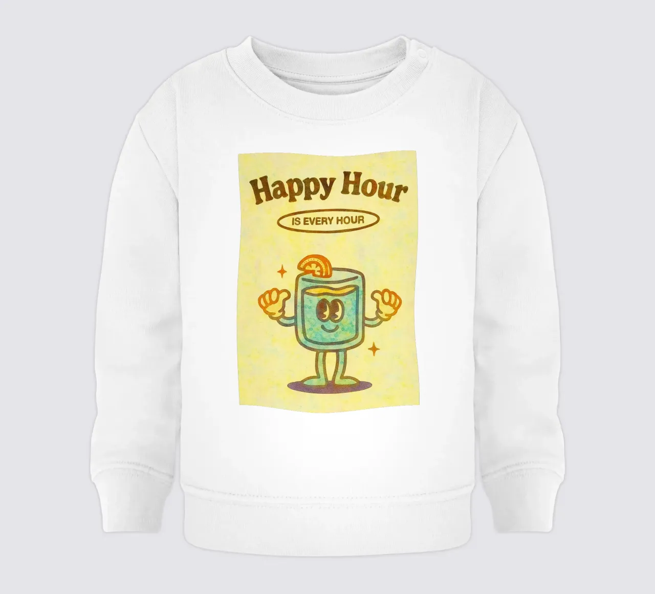 l'happy hour è ogni ora di pittura felpa neonato da bonangroads