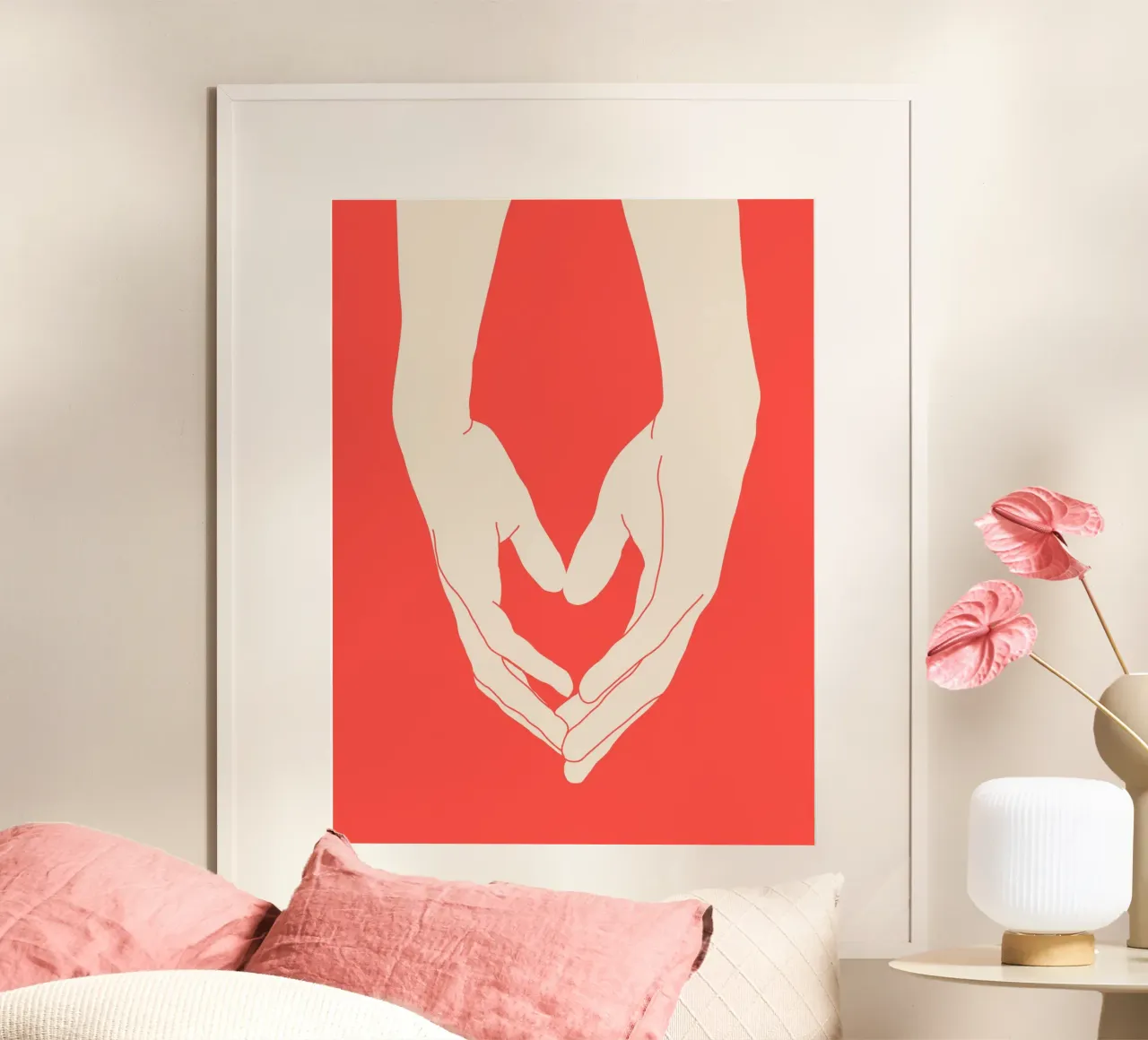 Il cuore nelle mani 2 poster con telaio in plastica da LeaDArt