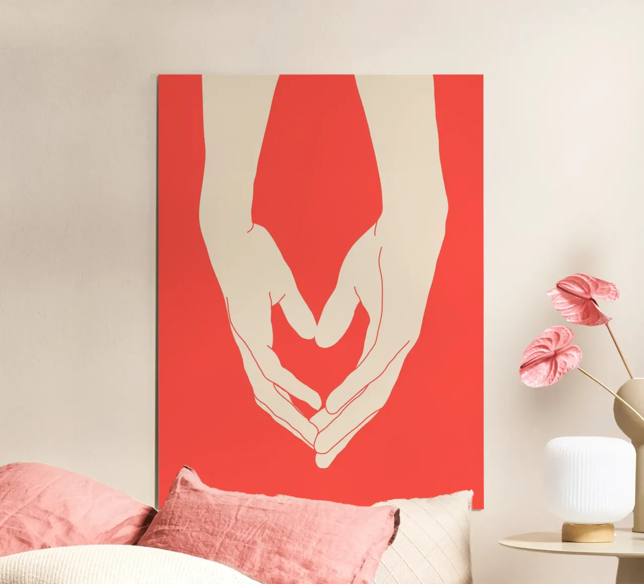 Il cuore nelle mani 2 poster con telaio in plastica da LeaDArt