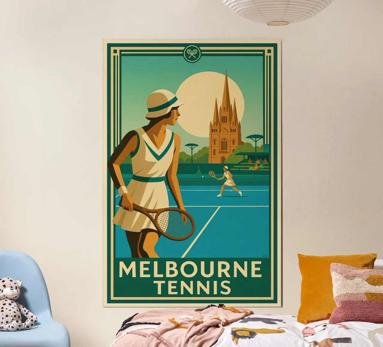 Melbourne Tennis poster da aijanurmine