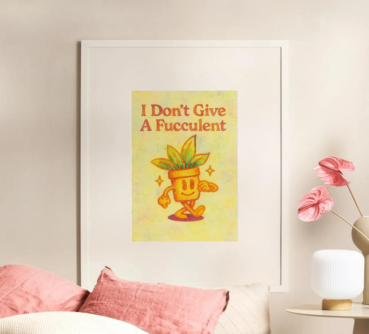 Non ho dato la pittura poster con telaio in legno da bonangroads