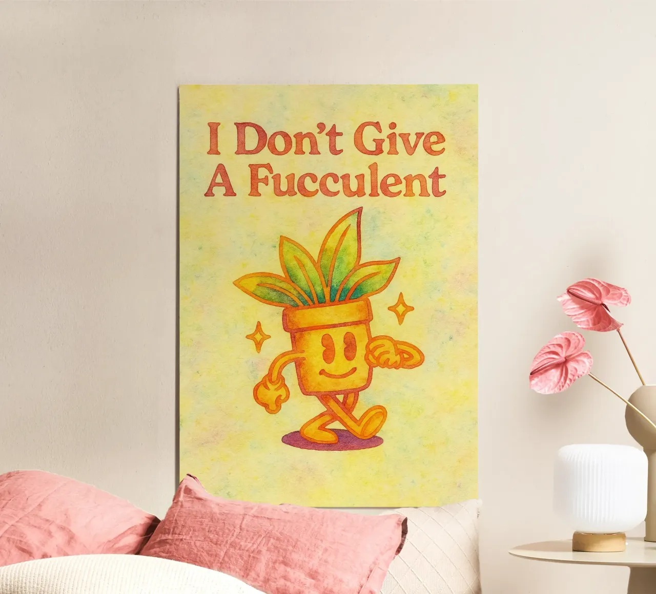 Non ho dato la pittura poster con telaio in legno da bonangroads