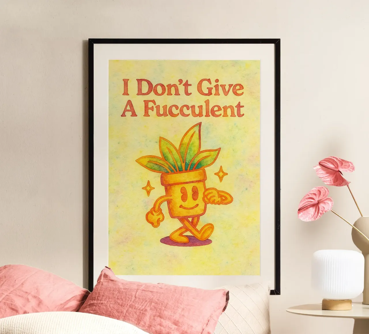 Non ho dato la pittura poster con telaio in legno da bonangroads