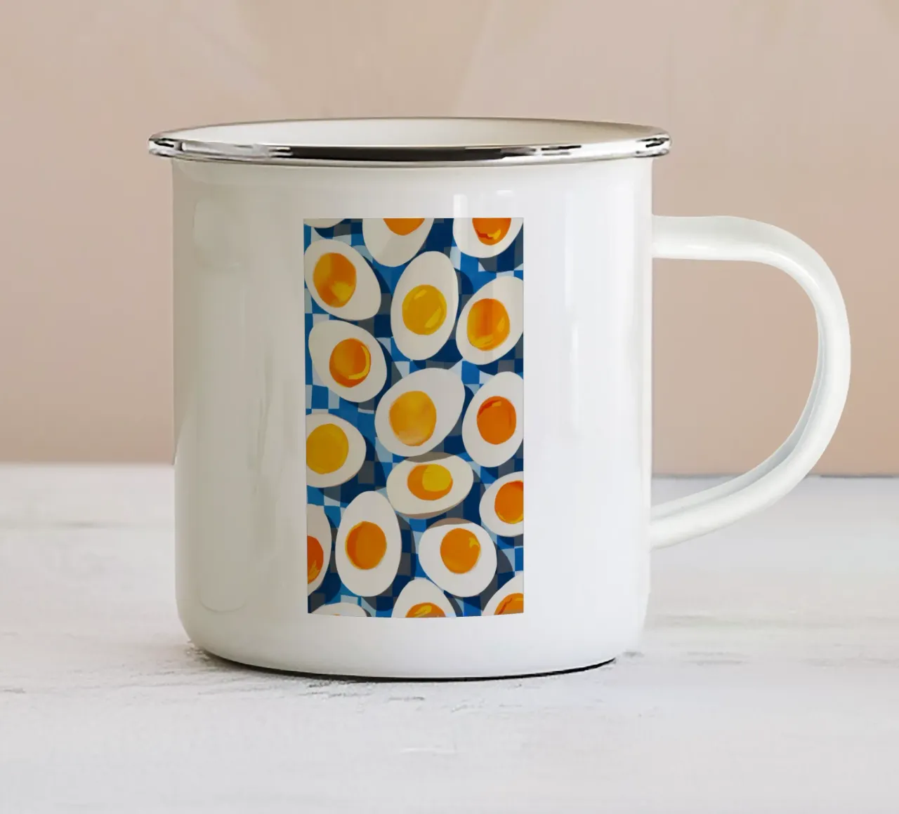 Schema di uova sode tazza in smalto da Irish Strokes