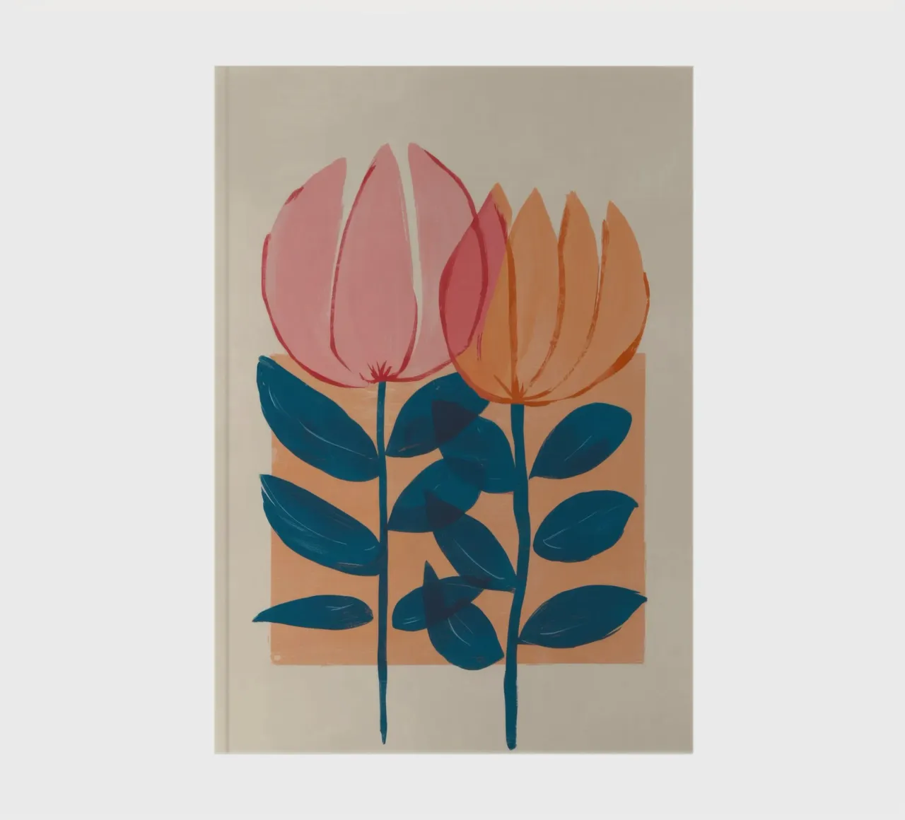 Simple Tulip Stems notebook by Irish Strokes